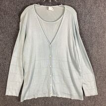 Worthington Cardigan Women&#39;s 3X Sweater Plus Light Blue Rayon Blend Adults - $20.94 CAD