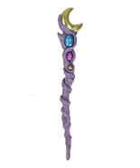 Wicca Witchcraft Celestial Moon Stone Cosplay Wand 9.5&quot; Accessory Fantas... - $311.70 MXN