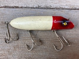 Vintage South Bend Red White Oreno Fishing Lure 3.75&quot; - £15.78 GBP