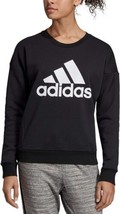 Adidas Womens Logo Sweatshirt Color Black Size X-Small - £38.79 GBP