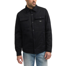 Hurley Men&#39;s Shirt Jacket Fold Over Collar Midweight Black Tan Colors - $43.74