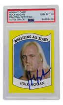 Hulk Hogan Signé 1982 Lutte Tout Stars Carte #2 PSA / DNA Auto Gem Mint 10 - £183.35 GBP