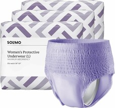 Solimo Incontinence &amp; Postpartum Underwear for Women Medium 60 Count - £29.55 GBP