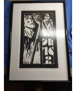 The Doors Band Lithograph Print Framed Original Art Signed Unique One Of... - $135.37 CAD