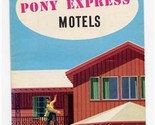 Harold&#39;s Pony Express Motels Brochure Reno Sparks Nevada 1950&#39;s - $47.59