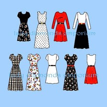 1990’s Design Your Own Dress Short or Long Sleeve Womens size 8 10 12 14 Nine Gr - £11.75 GBP