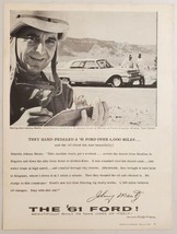 1961 Print Ad Ford Galaxie at Kingman,AZ Test Center Race Driver Johnny Mantz - $16.05