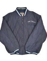 Fubu Collection Quilted Bomber Jacket Mens 2XL Blue Full Zip Insulated L... - £41.65 GBP