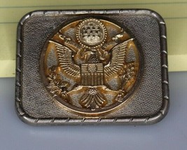 VINTAGE GOLD TINT PRESIDENTIAL SEAL BELT BUCKLE STATES OF AMERICA - £7.77 GBP