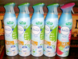 Febreze Air 4 White Jasmine &amp; 1 Fruity Tropics Allergen Controlled Mist Spray - $39.37