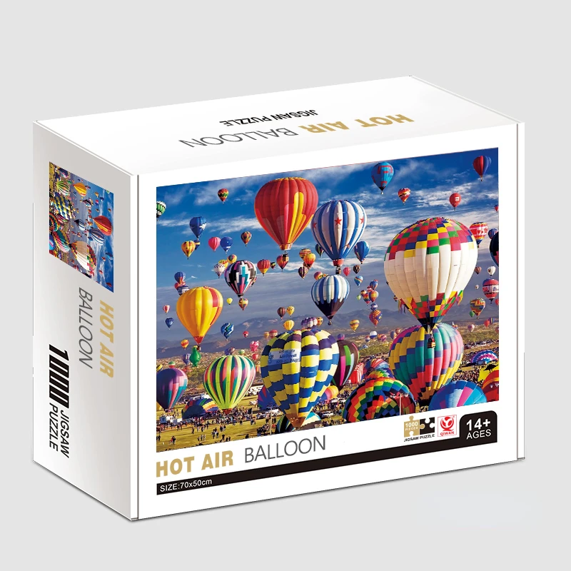 Adult puzzle 1000 pieces paper jigsaw puzzles hot air balloon ii famous painting series thumb200