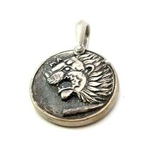 David Yurman Lion Amulet Sterling Silver Estate DY728 - $287.10