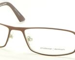 Nouveau Prodesign Danemark 1232 5021 Mat Brown Lunettes Monture 54-16-142mm - $80.19