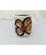 Pohaku Kiln Coffee Cup Ceramic Hand Made In Hawaii Floral  - $14.95