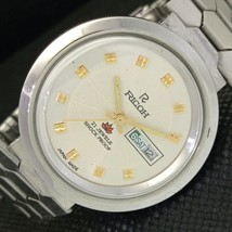 Vintage Ricoh R31 Automatic Japan Mens Oval Shape Silver Watch 587f-a309752-6 - £23.58 GBP