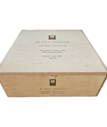 Alpha Omega Cabernet Sauvignon Thomas Wooden Wine Box With Hinged Lid Empty - £33.11 GBP