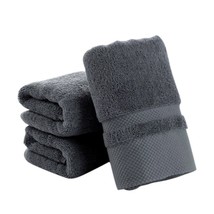 Gray Ultrafine Fiber Bath Towel L Cotton Sport Travel Towel 50x100cm - £13.53 GBP