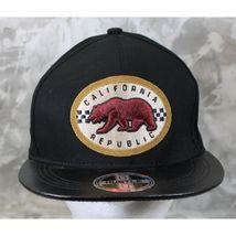 OG Hustle Black Flat Bill California Republic Hat Ball Cap - $173.95 MXN