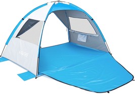 G4Free Extra Large Pop Up Beach Tent For 3-4 People, Upf 50 Automatic Sun - £49.02 GBP