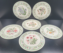 6 Portmeirion Botanic Garden Round Placemats Cork Back Mix Set Floral Ellis Lot - £47.36 GBP