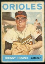 Vintage 1964 Topps Baseball Card #63 Johnny Orsino Baltimore Orioles Catcher - £7.59 GBP