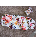 Shade & Shore White Floral Ruffle Strapless Attachable Strap Bikini Swim Top L - £10.21 GBP