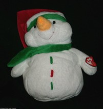 11" Ty Pluffies Icebox The Snowman Stuffed Animal Plush Toy 2004 Christmas Lovey - $23.75
