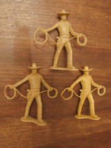 3 Vintage Plastic Toy Soldiers 8cm Cowboy Bow Western Cowboys-
show orig... - £11.77 GBP