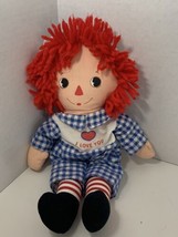 Bedtime Raggedy Andy vintage plush rag doll Knickerbocker Toys love you pajamas - $14.84