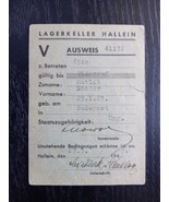 WWII German Forced Labor Camp Worker’s ID Card / Entry Pass - $3,545.12 MXN