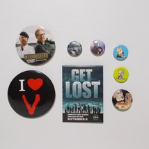 TV Button Pin Lot Lost V Mythbusters Firefly Shows San Diego Comic Con P... - $22.75