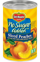 Del Monte Fruit Sliced Peaches No Sugar Added, 14 Oz Cans, Pack Of 9  - $24.99
