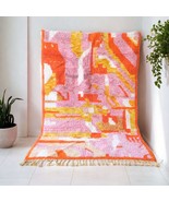 Orange Moroccan area rug, Orange Beber rug for living room, colorful ber... - $805.00