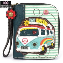 BUS FLOWER RAINBOW ZIP AROUND WALLET CHALA - $36.63