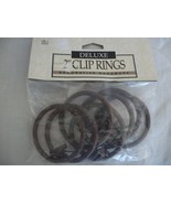  SEVEN NEW DELUXE 2 INCH CLIP SHOWER CURTAIN RINGS (#0704). - €17,36 EUR