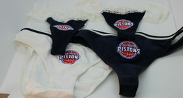 Detroit Pistons Womens Sexy Thong Panties Underwear Lot of 4 SZ MED NBA - £14.93 GBP