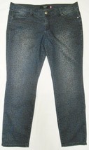 TORRID Women&#39;s JEANS Blue Cheetah Print Pencil Leg Tag 20 /40&quot; waist L 30 - £27.48 GBP