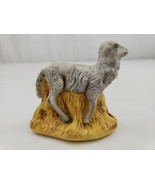 Vintage Sheep Lamb Christmas Nativity Manger Creche Ceramic Figurine 3.25&quot; - $16.65