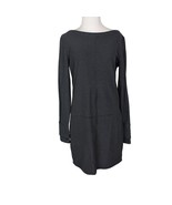 Athleta Striped Long Sleeve Tunic Dress Small Gray / White Nylon Blend - $350.56 MXN
