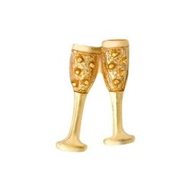 Origami Owl Charm (New) Gold Champagne Flutes - CH9103 - £6.95 GBP