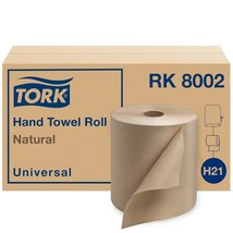 Tork Paper Hand Towel Roll Natural H21, Universal, 100% Recycled Fiber, 6 Rolls  - £66.83 GBP