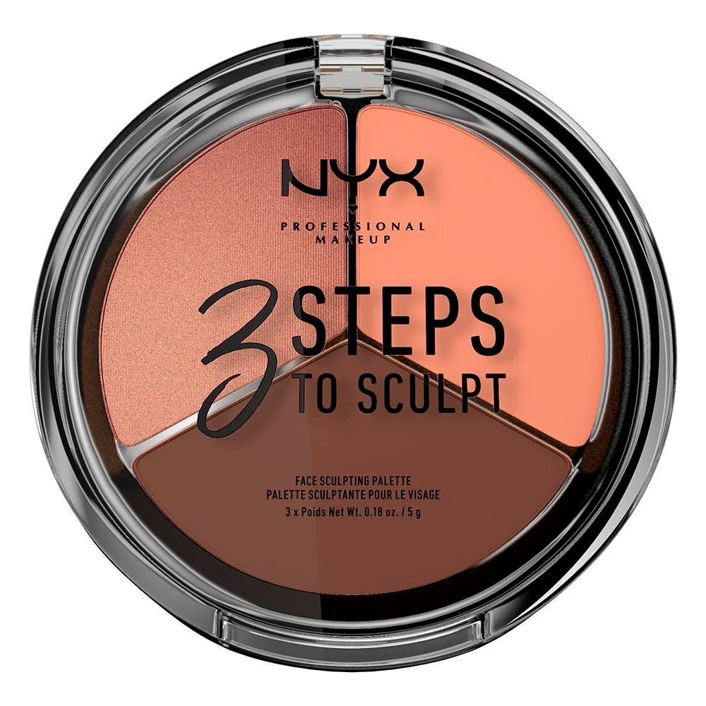 NYX Professional Makeup 3 Steps to Sculpt Face Sculpting Palette, Deep, ... - $13.75