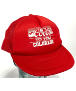Vtg COORS Hat-Red-Mesh Back-Patch-USA-Snapback-Patch-Colorado Beer- - $17.91 CAD