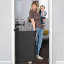 YOOFOR Retractable Baby Gate, Extra Wide Safety Kids or Pets Gate, 33” Tall, Ext - £37.96 GBP