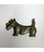 Gold-Tone Scottie Dog Brooch Pin Metal Vintage Scottish Terrier - $276.80 MXN