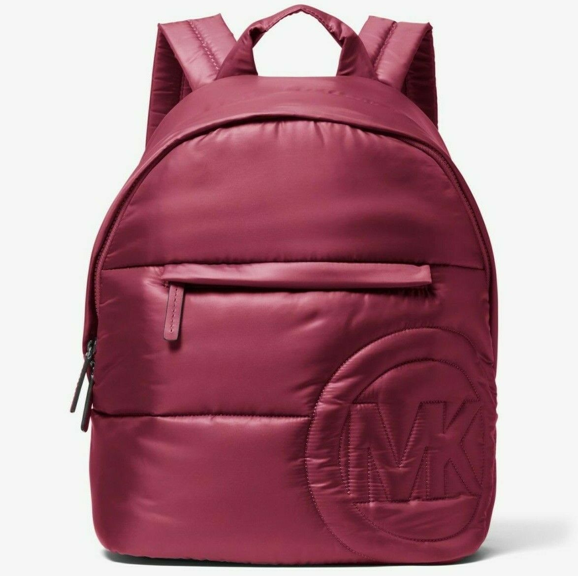 Primary image for Michael Kors Rae Medium Quilted Nylon Burgundy Backpack 35F1U5RB2C NWT $368 FS Y