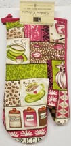 1 Printed Kitchen Oven Mitt Jumbo Size 13&quot; Coffee Jars With Pinkish Back Bh Home - £12.81 GBP