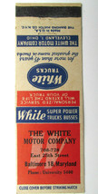 The White Motor Co.  Baltimore, MD &amp; Ohio Truck Dealer 20 Strike Matchbook Cover - £1.59 GBP