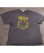 Vintage Original Nirvana Smiley Face Nevermind T Shirt 1992 Size XL - £62.44 GBP