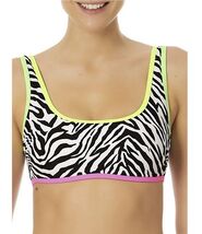 No Boundaries Junior&#39;s Tricot Multi Color Print bikini top zebra size XL... - $163.77 MXN